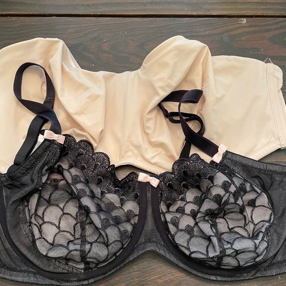 Two Bras 40DD. One Adore Me and one Delimira (strapless)